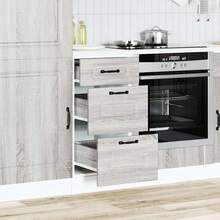 Gabinete de cocina de madera de ingeniería vidaXL Kalmar Sonoma Grey - Gris - Ver 3