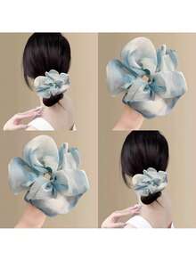 New Korean Style Gentle Pleated Hair Scrunchie, Fresh Versatile Minimalist Elegant, Suitable For Daily Commute Hair Scrunchies - Multicolor - View 7