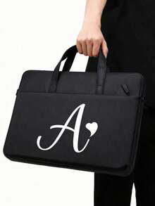 Laptop Bag With Shoulder Strap, Featuring Heart-Shaped A-Z Letters And An Internal Protective Sleeve; Suitable For 13–16 Inch Laptops. Holiday Gift. - Multicolor - View 7