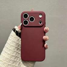 Liquid Silicone Phone Case With Camera Protection, Soft Rubber Sleeve, Microfiber Lining, Shockproof Protective Phone Case Compatible With Iphone 18 Pro 18 Pro Max, 17 Pro Max 16 Pro Max 15 13 14 Plus 11 12 Mini XS Max 7 8 Plus SE 2020 SE 2022 6 Plus 6S - Burgundy - View 2