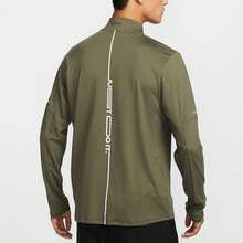 Nike RUNNING Series Comfortable Minimalist Stylish Versatile Long Sleeve Half-Zip Pullover Sweatshirt Men's Green - Green - View 2