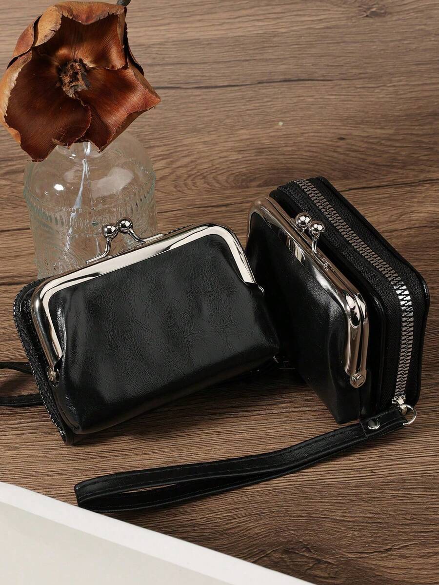 Women Wallet & Check Holder - Black - View 1