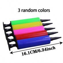 1pc/3pcs Portable Handheld Manual Balloon Pump, Hand-Pressed Colorful Air Pump For Birthday Party, Holiday, Wedding Balloons, Random Color - View 15