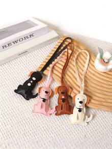 Cute PU Labrador Retriever Bag Charm Keychain, Dog Pendant With Braided Rope Lanyard, Car Keychain, Bag Decoration, Gift For Women, Dog Lovers - Multicolor - View 9