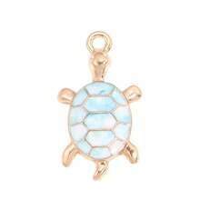 Mixed 10Pcs Pattern Turtle Pendants Alloy Charms DIY Jewelry Accessories For Handmade Bracelet Necklace Decoration - Gold - View 20