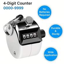 2pcs/1pc Black & White Handheld Tally Counter, 4-Digit Counter, Suitable For Coaches, Fishing, Golf, Learning Supplies (Non-Electric) - Multicolor - View 6