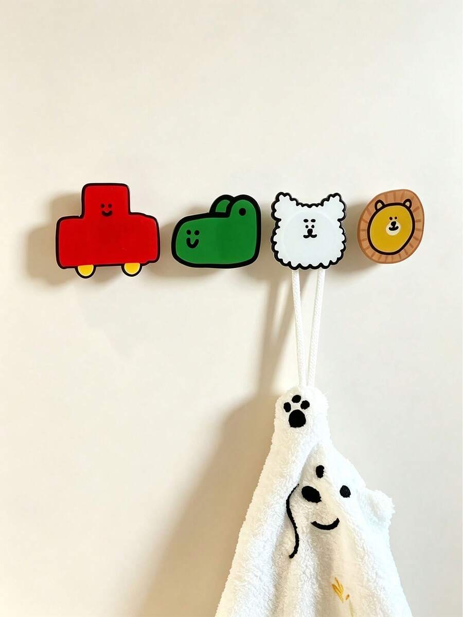 1pc Multicolor Print Acrylic Wall Hook, Unique Modern Asymmetrical Shape Hanging Hook With Smooth Surface, Space Saving For Hanging Towels Daily Sundries, Suitable For Bedroom Bathroom Kitchen Entryway Home Decor, Perfect Mother's Day Gift
