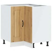 Mueble de cocina esquinero vidaXL Kalmar, roble artesanal. - Marrón - Ver 2