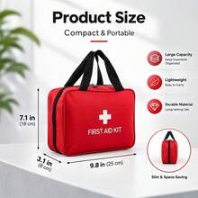 184pcs Multi-Purpose First Aid Kit, Portable Emergency Supplies Bag, Suitable For Outdoor Hunting, Hiking, Camping, Etc. Multi-Function First Aid Kit 30 Types 184 Components Outdoor First Aid Kit Home Emergency Kit - View 5