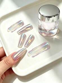 Shimmer Aurora-nagelpuder med spegelfinish, vacker dekoration för salong, proffs, hobbyister och DIY - Multifärgad - Visa 1