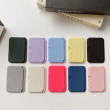 Silicone Wavy Magnetic Card Holder, Magsafe Strong Magnetic Back Sticker, Credit Card Holder, ID Card Holder, Card Protector, Unisex Sticker-Style Card Holder, Compatible With Most Smartphones. - Multicolor - View 4