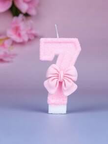 1pc-12pcs Straight Candles Creative Number Candles Cute Bowknot Birthday Candles Holiday Party Anniversary Cake Candles Pink - Pink - View 10