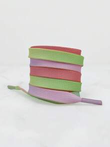 3-Color Gradient Flat Polyester Woven Shoelaces, Personalized Sports Shoes & Sneakers Decorative Shoe Accessories, Colorful Shoelaces - Multicolor - View 22