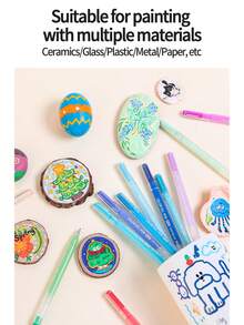 Glitter Effect Planner Pens, 9-Color Theme Set, Sparkling Art Pens, Suitable For Planner, Doodle, Greeting Card Making - 3D Relief Journaling Pen - View 6