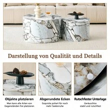 طاولات متداخلة - أبيض + MDF - مشاهدة 9