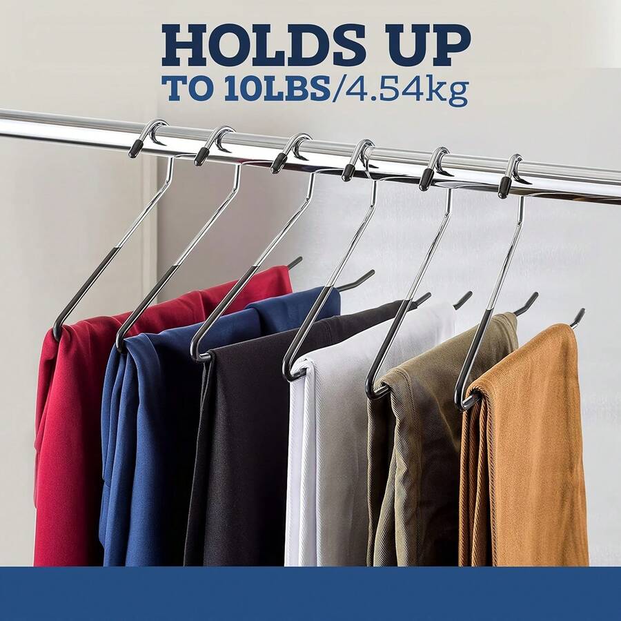 10/20pcs Thickened Goose Neck Hangers Open Design Easy Hang Non-Slip Pants Rack Suitable For Pants Scarf Shawl Storage