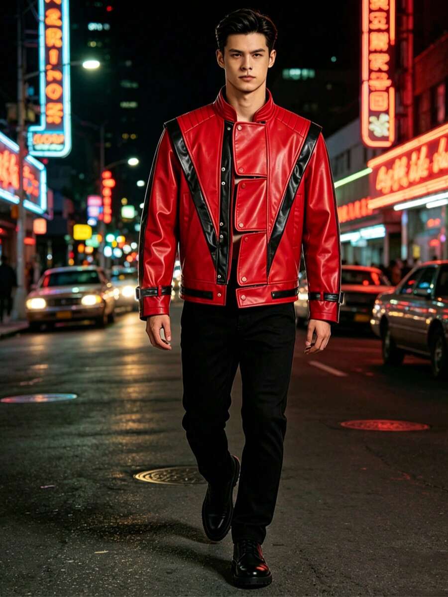 Werewolf Red Jacket, Halloween Parade Carnival Costume - Red - View 1