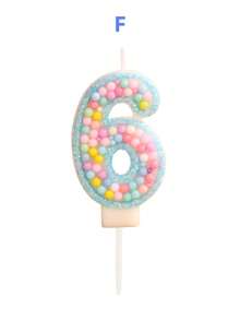 Macaron Mixed Color Bubble Bead Blue Minimalist Fresh Birthday Number Candle, Autumn Decor, Souvenir, Camping, Kitchen, Christmas, Party Gift, Cookware, Home Decor & Accessories, Party Decor & Supplies - View 18