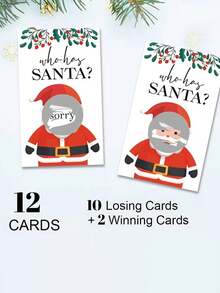 24pcs Christmas Scratch Cards Set - "Who Caught Santa?" Party Game Cards, Holiday Raffle Tickets, Suitable For Halloween, Christmas And New Year Celebrations - Multicolor - View 7