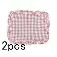 1pc/2pcs/6pcs Korean Style Plaid Placemats, Sweet Candy Color Plaid Tablecloth With Ruffle Edge, Cute Food Plate Insulation Pad For Dining Table - Multicolor - View 10