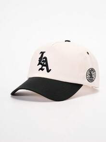 1pc Men's Fashion "LA" Baseball Cap, Breathable Adjustable Sun Hat, Suitable For Outdoor Activities & Travel - Multicolor - View 4