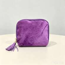 Velvet Travel Jewelry Storage Bag, Portable Zipper Pocket, Dust-Proof Storage Bag, Suitable For Rings, Earrings And Bracelets, Jewelry Roll - Multicolor - View 8