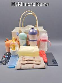 2/1pc One-Piece Felt Diaper Bag, Cartoon Design Outdoor Baby Travel Storage Bag, Can Hold Diapers, Bottles, Milk Boxes, Wet Wipes, Etc. - Multicolor - View 10