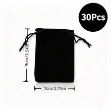 Velvet Jewelry Drawstring Bags, Soft Gift Pouches Suitable For Rings, Necklaces, Bracelets, Multi-Color - Multicolor - View 22