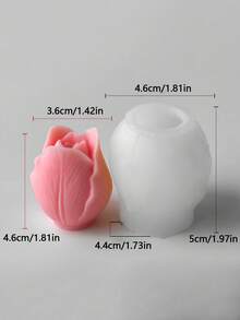 1 件 3D 牡丹玫瑰硅胶模具，适用于蜡烛/蜡/树脂/石膏 DIY + 母亲节礼物 + 家居装饰 + 花卉扩散效果 + 节日装饰 - 白色 - 查看 21