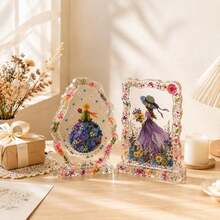 Cetakan Resin Bingkai Foto Bentuk Hati DIY Transparan untuk Kartu Periferal, Ornamen Meja, Cetakan Silikon Bingkai Foto Oval Bergelombang, Dekorasi Ruangan Pernikahan Natal Halloween Musim Gugur dan Rumah - Cetakan bingkai foto dua lapis - View 6