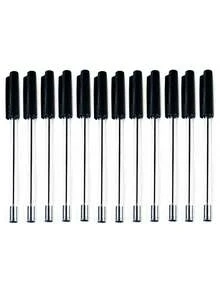 12pcs Black Ballpoint Pens, Medium Tip, Smooth Writing, Professional Quality, Suitable For Home, Office And School, Back To School Essential - A - View 8