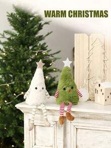 1pc/2pcs Christmas Decorations, Cute Christmas Tree Hanging Ornaments, Christmas Table Decor, Home Party Accessories, Party Gifts, Couple Gifts, Christmas Figurines, Suitable For Fireplace Mantel, Fireplace, Home Decor, Holiday, New Year - Multicolor - View 4