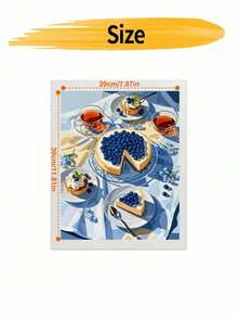 DIY Blueberry Cheesecake Afternoon Tea (Frameless Or Framed 8x12 / 16x20 Inches) Paint By Numbers Kit(Acrylic) Arts & Crafts For Adult Beginners, Home Wall Decor, And Holiday Gifts - Sets - View 9