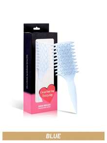 1pc Hollow Hairbrush With Box, Anti-Static And Detangling, Fluffy Style, Wet And Dry Use, Scalp Massage, Hair Combbrush, Portable, Easy To Clean, Essential For Christmas And Halloween Gifts - Multicolor - View 9