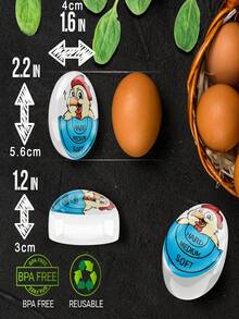 Color Changing Egg Timer, Boiled Egg Timer, Kitchen Egg Cooking Timer - Blue - View 2