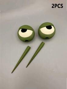 Funny Angry Face Potted Plant Eyes Decor, 3D Garden Miniature Ornament, 3D Plant Stake, Fun Flower Pot Decoration, Perfect Christmas New Year Gift - Multiple Styles - View 11