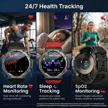 KENPANG Men's Outdoor Sports GPS Smartwatch, Built-In Compass Altimeter Barometer, 170+ Sports Modes, 5ATM Waterproof Swimming, Wireless Calling & Notifications, Men's Fitness Tracker, 1.43 Inch AMOLED Full Touch Screen, Compatible With IOS Android - View 6