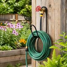 Garden Hose Holder Space-Saving Punch-Free Anti-Rust Water Hose Hanger - A - View 5