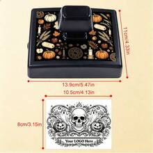 Stempel Karet Otomatis Ukuran Besar dengan Desain Logo & Slogan Kustom, Tersedia Berbagai Ukuran untuk Kotak Hadiah Halloween, Paket Liburan, dan Penandaan Barang Pesta Buatan Tangan - Hitam - View 8