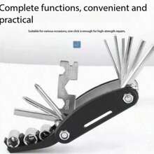 Penting untuk Bersepeda! Alat Multifungsi Sepeda 16-in-1, Set Kunci Pas Perbaikan Portabel Lipat, Obeng Kunci Hex Universal - MultiWarna - View 5