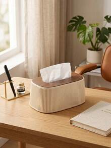 1pc Minimalist Striped Tissue Box – Large Size & High Capacity; Stylish "Insta-Worthy" Design; Home Decor; Suitable For Bathroom, Bedroom, Or Living Room; Great Gift For Friends. - View 11