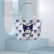 SANRIO 1 pc Tas Bekal Kanvas Motif Anime Kartun, Tas Tote Tangan, Kantong Penyimpanan, Tas Hadiah Kecil Lucu Ukuran Besar untuk Pelajar dan Pekerja Kantor, Tas Kotak Bento Insulasi - Berbagai gaya - View 4