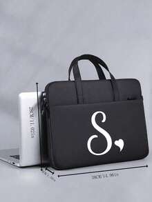 Laptop Bag With Shoulder Strap, Featuring Heart-Shaped A-Z Letters And An Internal Protective Sleeve; Suitable For 13–16 Inch Laptops. Holiday Gift. - Multicolor - View 9