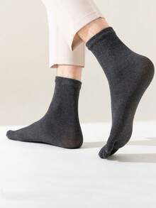1/5/10 Pairs Men's Toe Splitting Socks,Comfortable Soft Toe Socks Five Fingers Socks,Toes Splitting Crew Socks, Suitable For Sports Or Daily Use - Multicolor - View 7