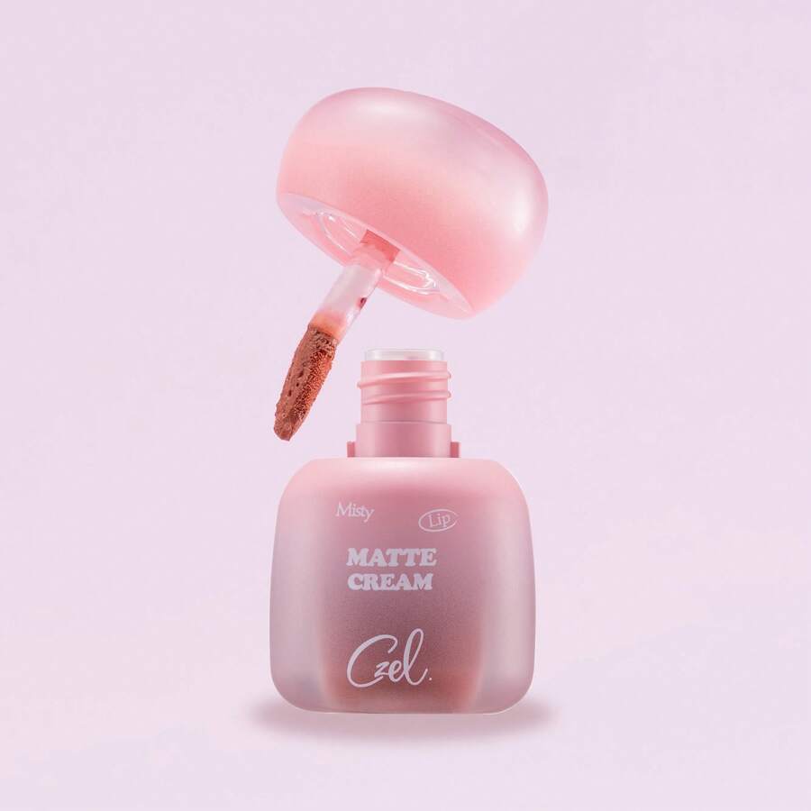 CZEL Kuzhi Soft Matte Cotton-Feel Lip & Cheek Cream Matte Lipstick Long-Lasting Moisturizing Brightening Non-Fading - B02 Rose Dun Dun - View 1