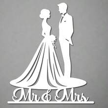 1pc Wedding Couple Metal Cutting Template, Suitable For Scrapbooking, Photo Album Decoration, Embossing And DIY Paper Greeting Cards - Wedding - View 3