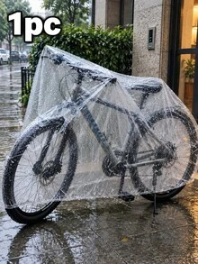1pc/5pcs/10pcs Transparent Bike Rain Cover, Waterproof Bicycle Cover For Outdoor Storage, Universal Motorcycle Scooter E-Bike Protective Cover, Clear Heavy Duty Rain Dust Wind Protection Cover - Multicolor - View 10