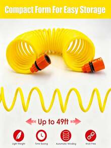 Garden Spring Hose 7.5m-30m, Spring Irrigation Hose With High Pressure Long Spray Gun, Suitable For Car Washing, Yard Watering, Outdoor Cleaning - A - View 2