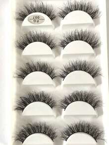 10 Pairs Soft Fluffy Natural Long 3D Mink Fur False Eyelashes Makeup Set Mink Fur Lash Extensions Short Lashes - Black - View 6
