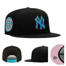 New Era Unisex Fashion Baseball Cap 9FIFTY Adjustable Flat Brim Hat 71519 - Black - View 4